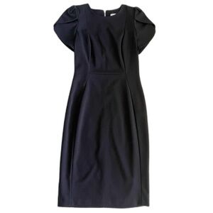 Calvin Klein Black Zip-Up Little Black Dress